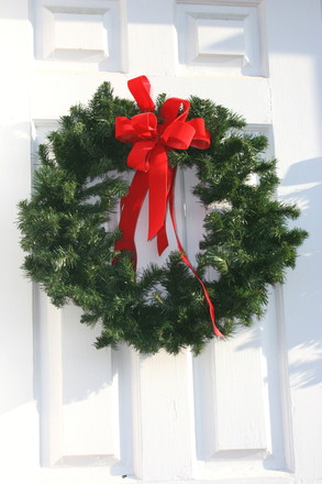 Vánoční dekorace na Vašich dveřích