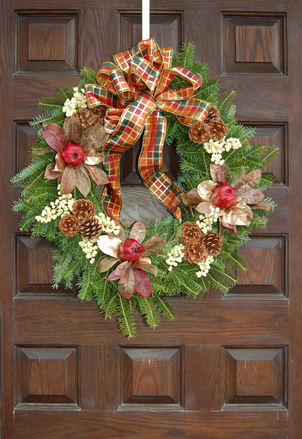 Vánoční dekorace na Vašich dveřích